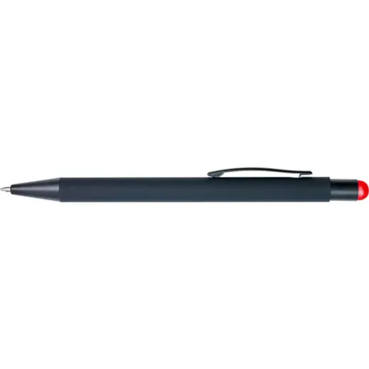 Matte Black Coated Ballpoint Pen Red
